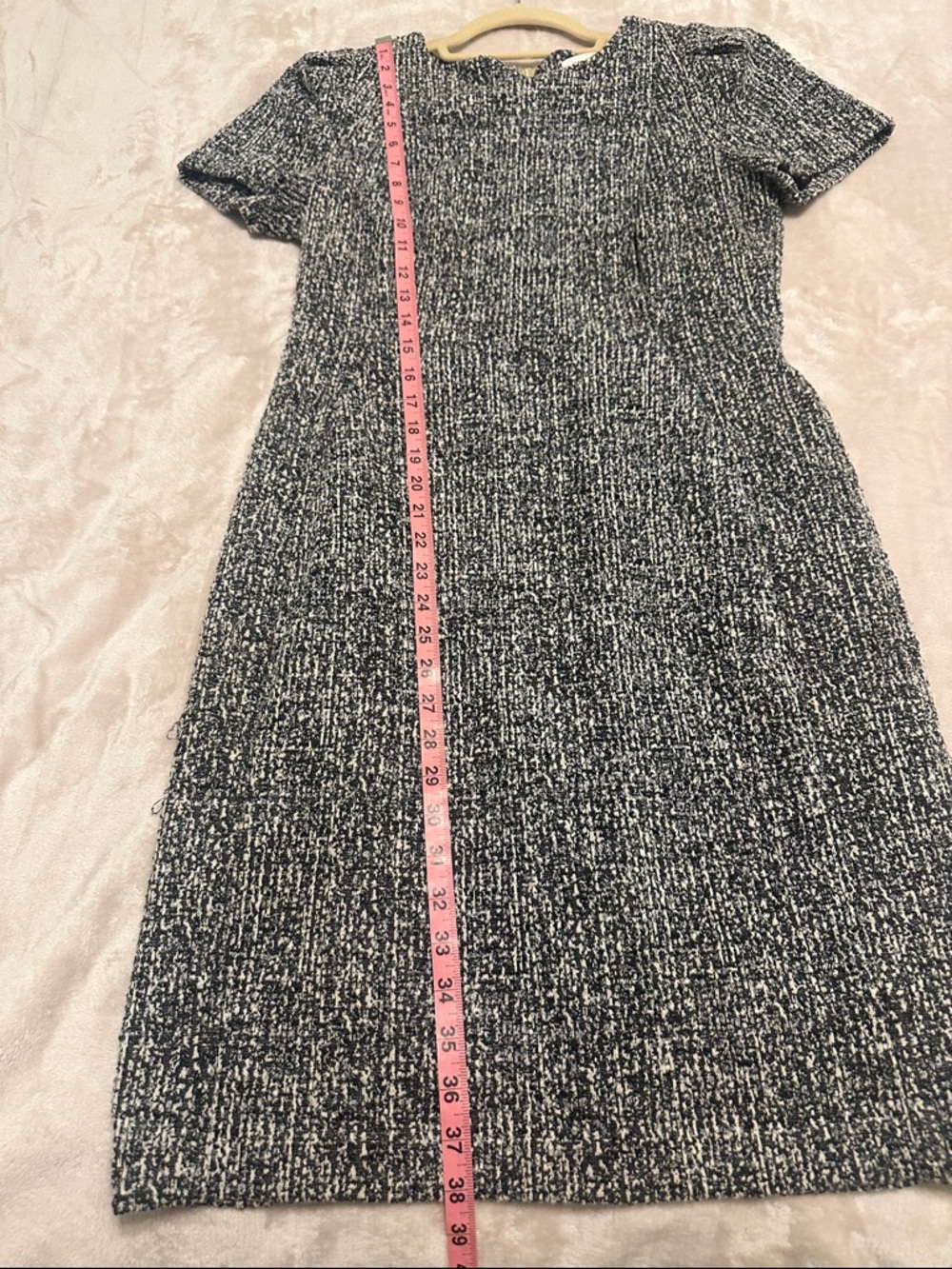 Calvin Klein Black and White Tweed Midi Dress - Picture 5 of 5